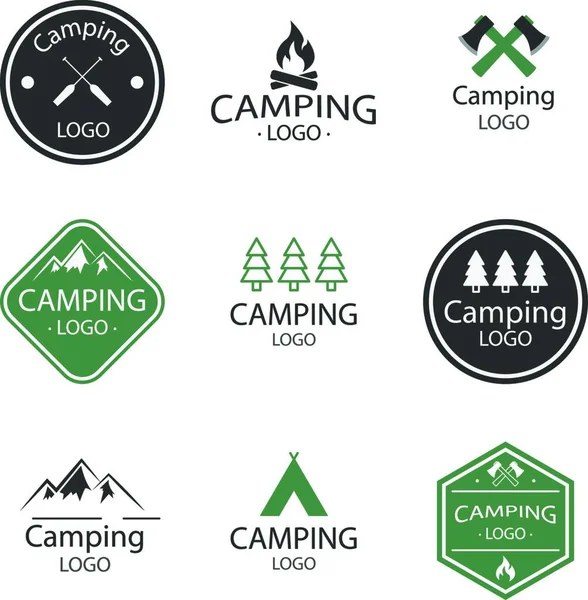Vida Silvestre Camping Aventura Aire Libre Ilustración Arte Vectorial Campings — Vector de stock
