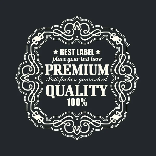 Etiqueta Retro Badge Calidad Superior Retro Label Premium Quality Badge — Archivo Imágenes Vectoriales