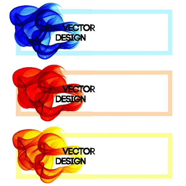 Vector Abstract Smoky 웨이브 팜플렛 디자인 연기가 파도를 배경으로 팜플렛 — 스톡 벡터