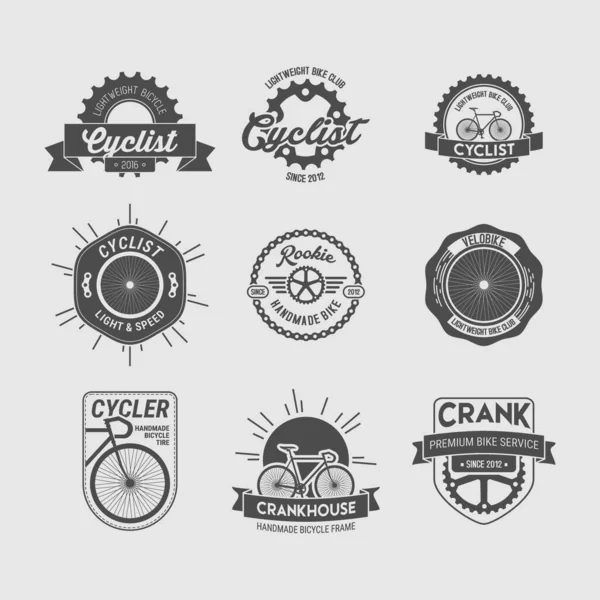 Emblema Logotipo Vetor Bicicleta Bicicleta Vetor Logotipo Emblema Arte — Vetor de Stock