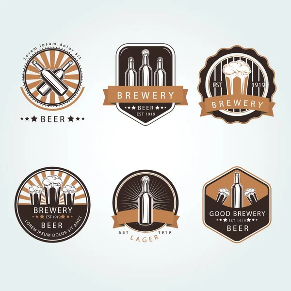 Vectorial Logo Marca Fábrica Cerveza Pub Cerveza Pub Marca Marca — Archivo Imágenes Vectoriales