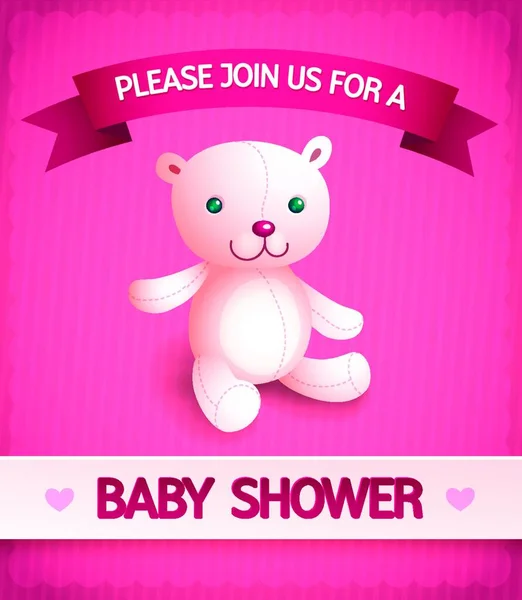 Celebración Ducha Para Bebés Baby Shower Boy Niñas Nacer Saludando — Vector de stock