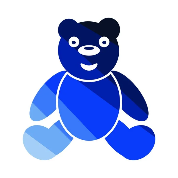 Teddy Bear Icon Design Cor Plana Ilustração Vetorial — Vetor de Stock