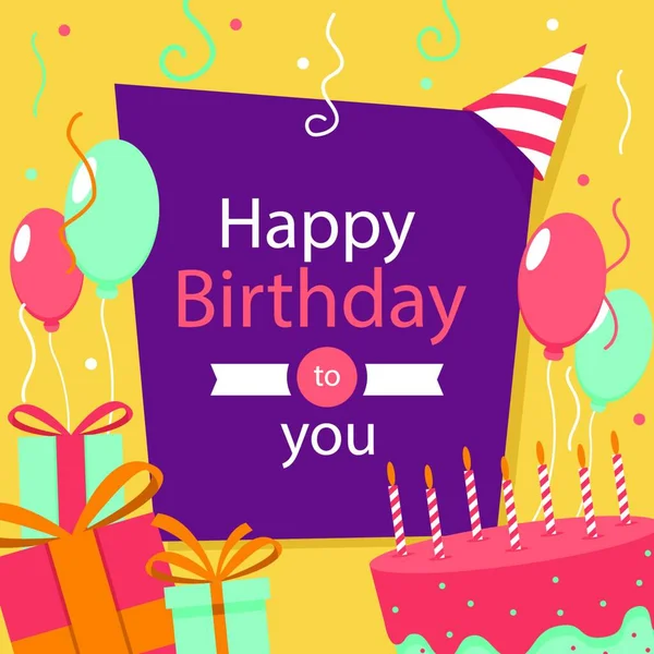 Happy birthday card design. Stock Vector Image by ©yupiramos #68420035