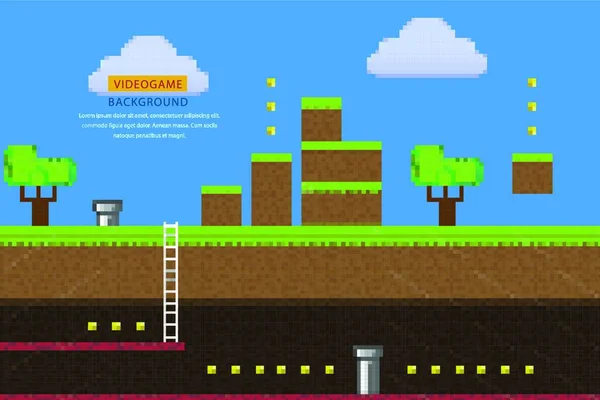 ビデオゲームアセットメニューアイコンの背景 ビデオゲーム資産メニューアイコンの背景ベクトル — ストックベクタ