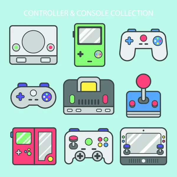 Video Game Theme Joystick Controller Video Game Theme Joystick Controller — Stock Vector
