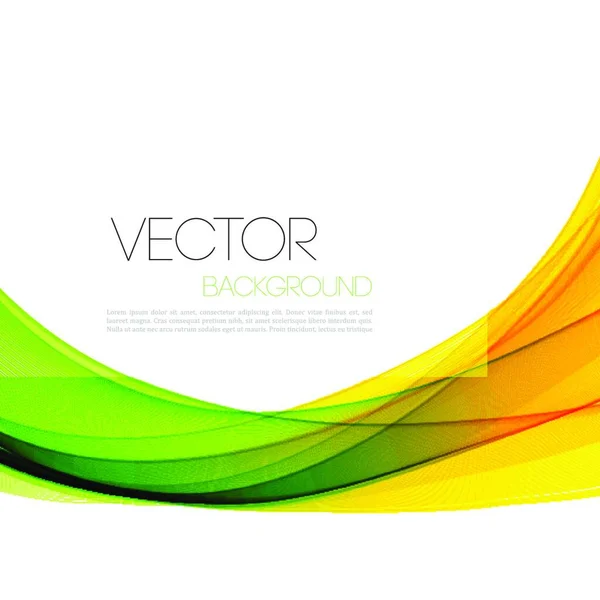 Vector Abstrato Linhas Curvas Fundo Desenho Brochura Modelo —  Vetores de Stock