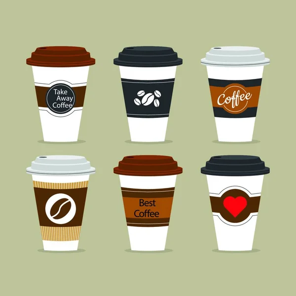 Kahve Dükkanı Temalı Latte Cappuccino Espresso Kahve Dükkanı Temalı Latte — Stok Vektör