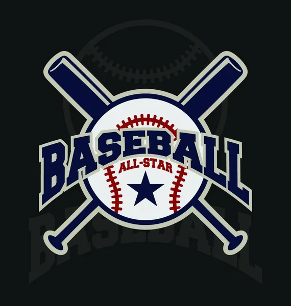 Logo Modello Segno Simbolo Identità Baseball — Vettoriale Stock