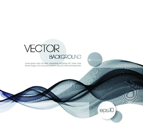 Vector Abstract Smoky Waves Background Template Brochure Design Abstract Smoky — Stock Vector