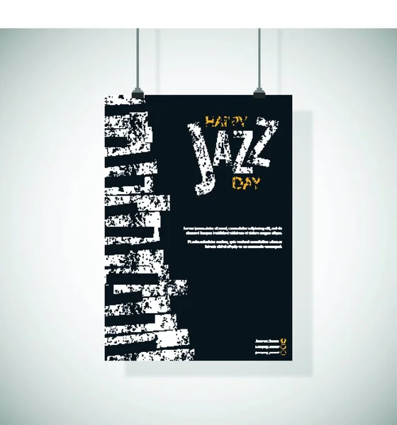 Internationale Jazz Muziek Dag Thema Vector Thema Van Internationale Jazzdag — Stockvector