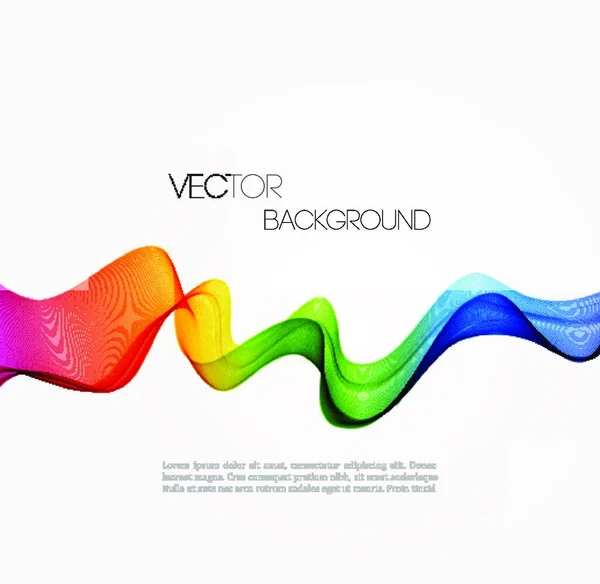 Vector Résumé Spectre Lignes Courbes Fond Modèle Conception Brochure Résumé — Image vectorielle