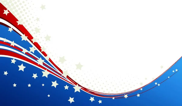 Bandera Americana Fondo Patriótico Vectorial Para Día Independencia Día Los — Vector de stock