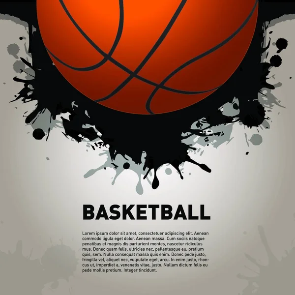 Baloncesto Deporte Tema Arte Vectorial Baloncesto Deporte Tema Vector Arte — Vector de stock