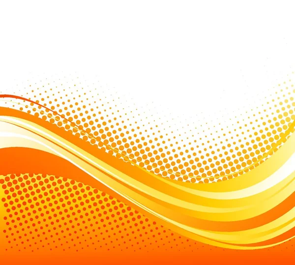 Abstracte Gebogen Lijnen Achtergrond Model Brochure Ontwerp Vector Abstract Oranje — Stockvector