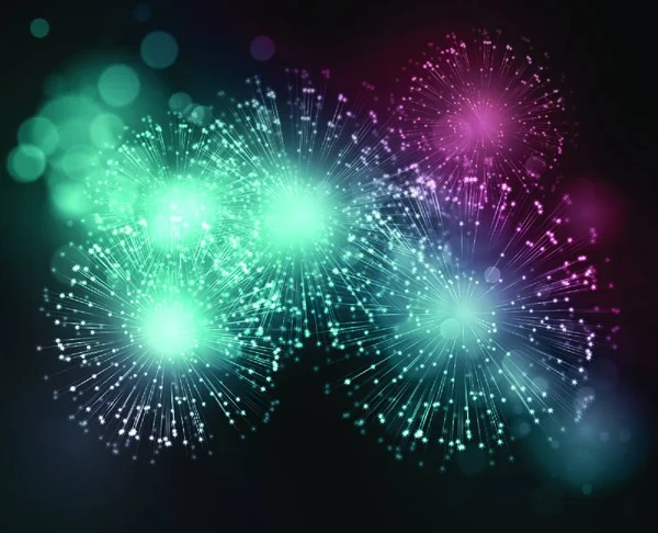 Vector Holiday Fireworks Background Vector Holiday Fireworks Background Feliz Año — Vector de stock