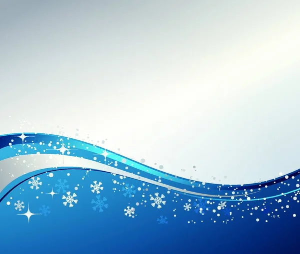 Kék Téli Elvont Háttér Igen Kék Téli Elvont Háttér Karácsonyi — Stock Vector