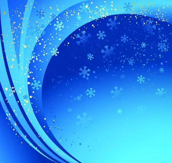 Синий Зимний Фон Синий Зимний Фон Рождественский Фон Снежинками Вектор — стоковый вектор
