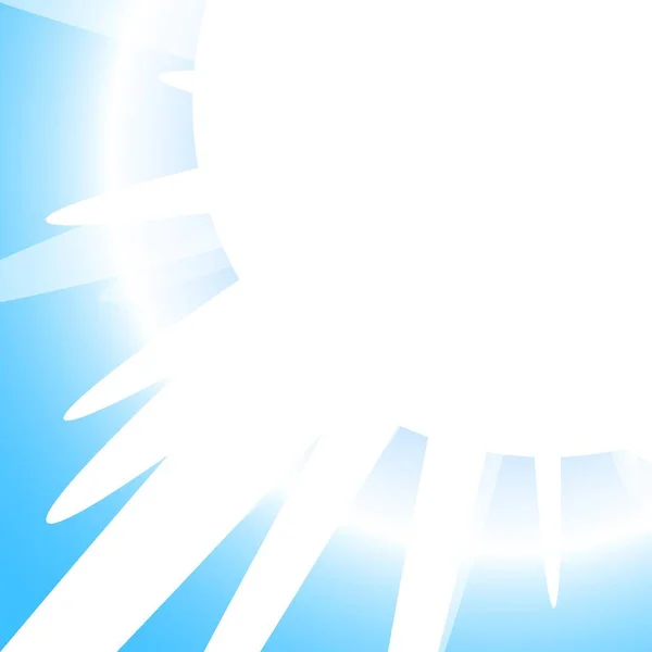 Sol Brilla Luz Del Sol Naturaleza Del Cielo Con Lente — Vector de stock