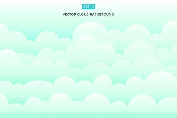 Cloud Scape Vector Background Illustration — Stock Vector