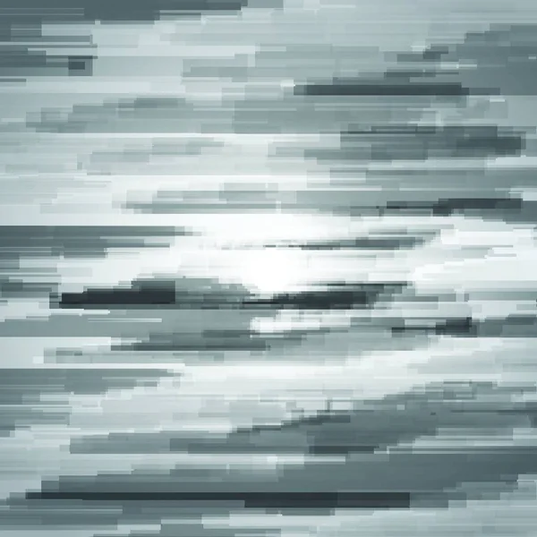 Glitched Horizontale Strepen Zwart Wit Nachtlampjes Digitale Signaalfout Abstracte Achtergrond — Stockvector