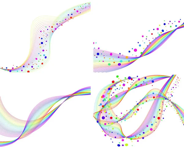 Conjunto Líneas Coloridas Fondo Para Uso Diseño — Archivo Imágenes Vectoriales