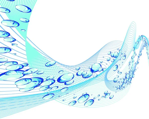 Αφηρημένο Νερό Διάνυσμα Φόντο Φυσαλίδες Αέρα — Διανυσματικό Αρχείο