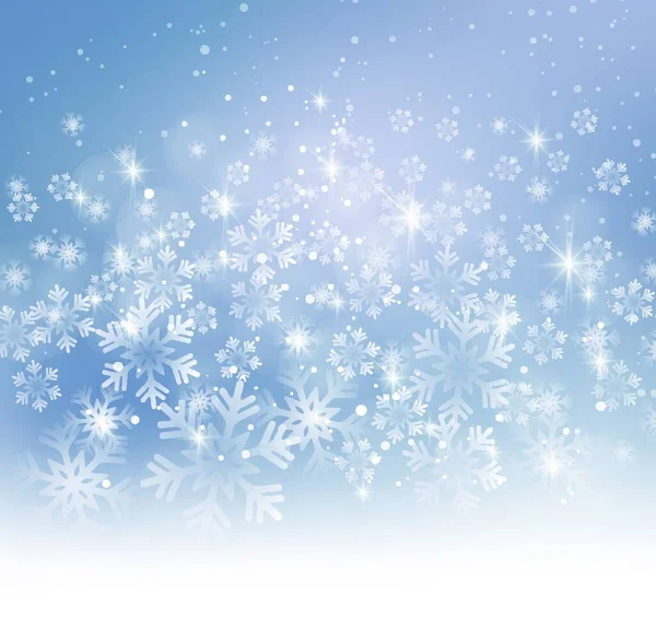 Χριστουγεννιάτικες Νιφάδες Χιονιού Εικονογράφηση Διανύσματος Αφηρημένο Φόντο Νιφάδες Χιονιού Χριστουγέννων — Διανυσματικό Αρχείο