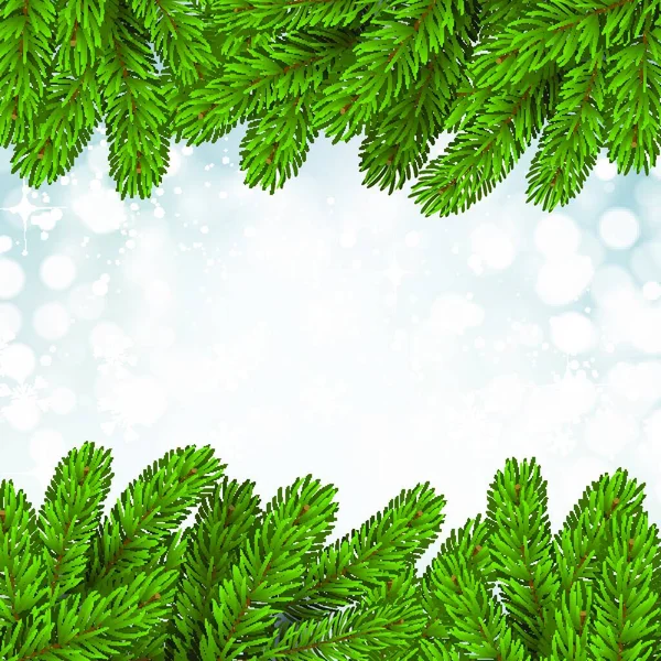 Weihnachten Hintergrund Mit Schnee Und Ästen Weihnachten Hintergrund Mit Schnee — Stockvektor