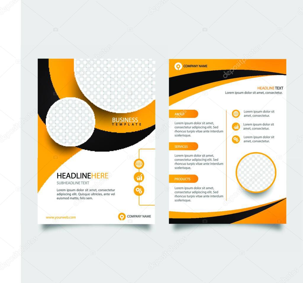 Business company flyer brochure book template