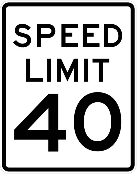 Speed Limit Sign — Stock Vector
