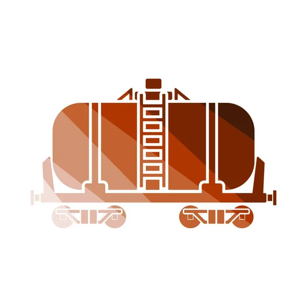 Πετρελαιοσιδηρόδρομος Δεξαμενή Icon Επίπεδη Σχεδίαση Χρωμάτων Εικονογράφηση Διανύσματος — Διανυσματικό Αρχείο