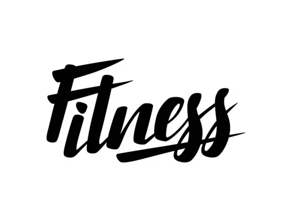 Poster Lettrage Fitness Concept Mot Manuscrit Pour Bannières Impression Sur — Image vectorielle