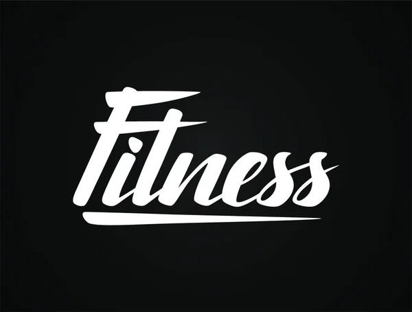 Fitness Lettering Poster Concept Handwritten Word Banners Printing Shirts Sports — Stock Vector