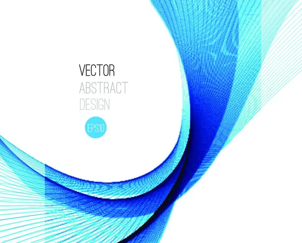 Absztrakt Vektor Háttér Kék Hullámos Vonalak Brosúra Weboldal Szórólap Design — Stock Vector