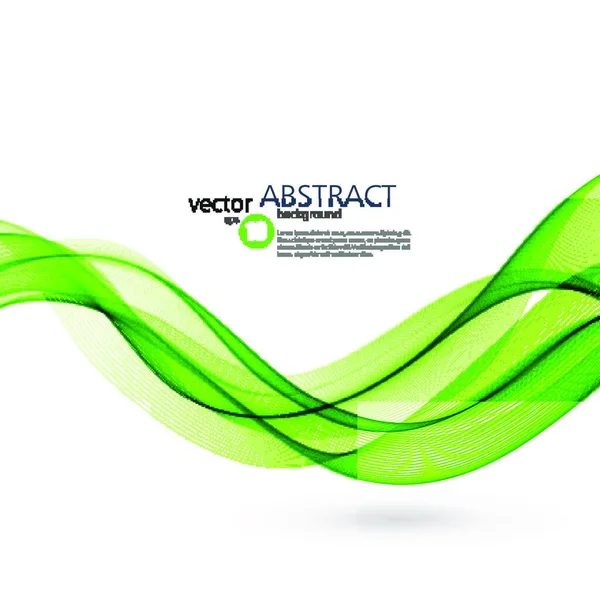 Fundo Vetorial Abstrato Linhas Onduladas Verdes Para Brochura Site Design — Vetor de Stock