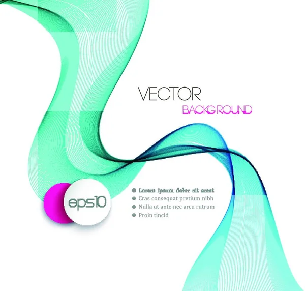 Abstract Smoky Waves Background Template Brochure Design Vector Abstract Smoky — Stock Vector