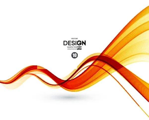 Abstrato Elemento Design Onda Cor Elemento Design Onda Cor Laranja —  Vetores de Stock