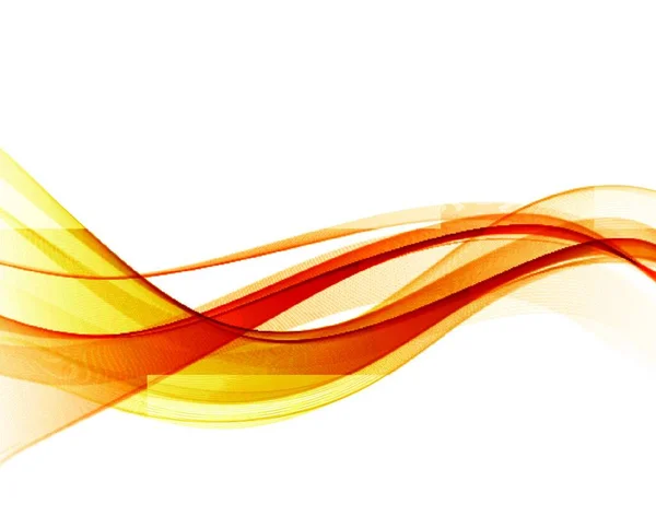 Abstraktes Farbwellendesign Element Abstraktes Orangefarbenes Gestaltungselement Abstrakter Glatter Farbwellenvektor Kurvenfluss — Stockvektor