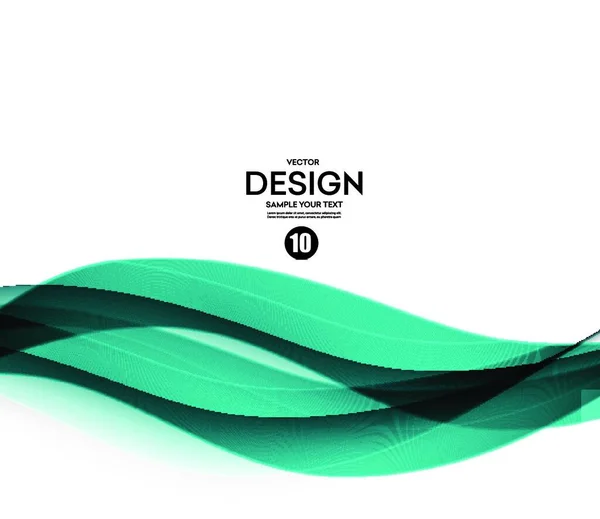 要約ベクトル背景 パンフレット ウェブサイト チラシのデザインのための青い線を振った イラストEps10 — ストックベクタ