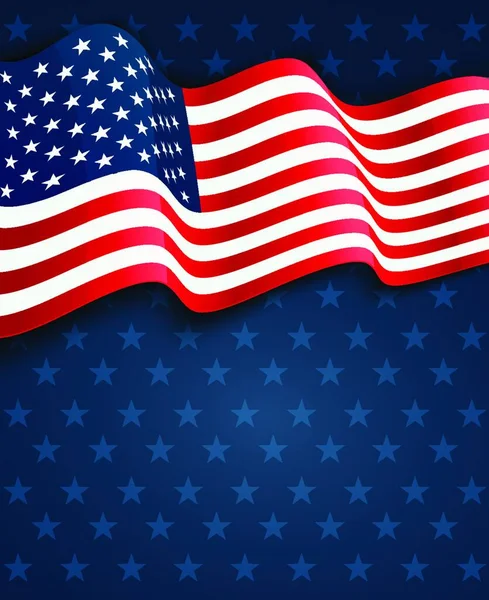 Bandiera Statunitense Bandiera Statunitense Usa Independence Day Background Luglio Festeggia — Vettoriale Stock