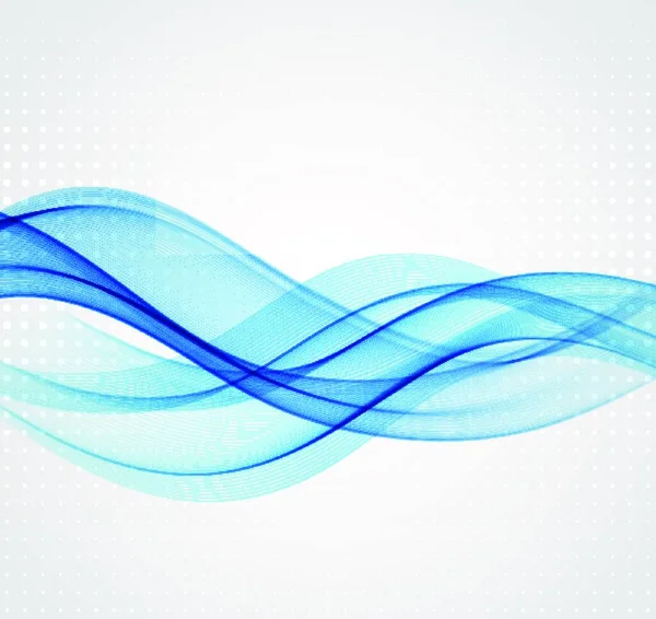 Abstract Vector Background Blue Transparent Waved Lines Brochure Website Flyer — Stock Vector