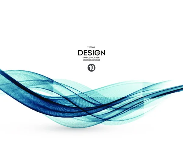 要約ベクトル背景 パンフレット ウェブサイト チラシのデザインのための青い線を振った イラストEps10 — ストックベクタ