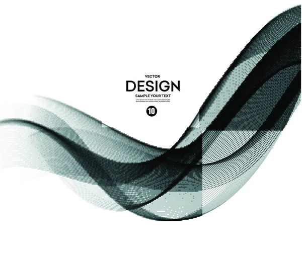 抽象的なベクトルの背景 灰色は パンフレット ウェブサイト フライヤーのデザインのラインを振った 透明な波 新鮮なデザイン — ストックベクタ