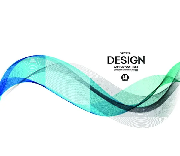 Абстрактний Векторний Фон Сині Хвилясті Лінії Брошури Веб Сайт Дизайн — стоковий вектор