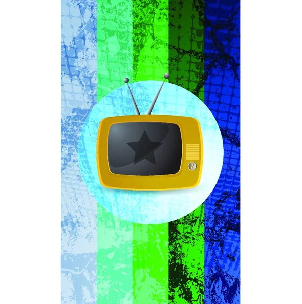 Pantalla Televisión Con Fondo Verde — Archivo Imágenes Vectoriales