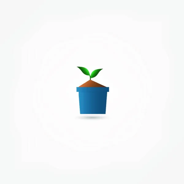 Flor Icono Olla — Vector de stock