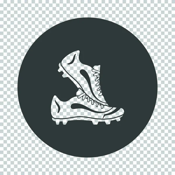 双靴子足球图标 在变换网格上减去模板设计 矢量说明 — 图库矢量图片