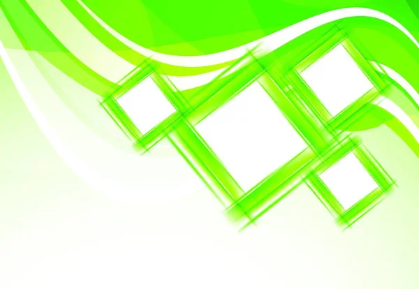 正方形の緑の背景 抽象イラスト — ストックベクタ