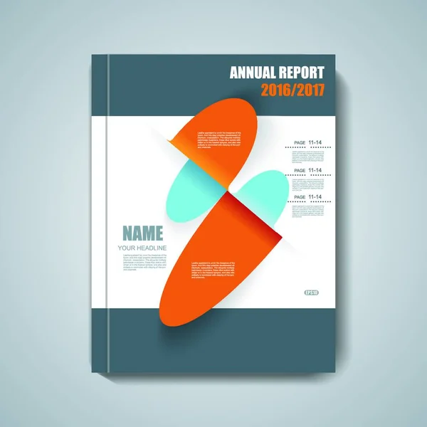 Diseño Vectorial Portada Revista Informe Anual Flyer Poster — Vector de stock